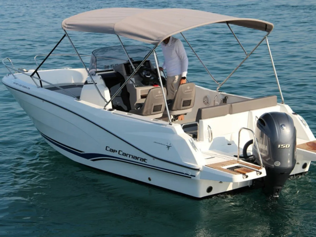 Explore Biograd na Moru on a 6.8m Rental Motor Boat Jeanneau Cap Camarat 6.5 BR