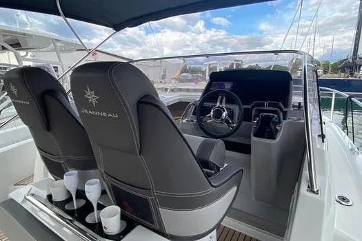 Explore La Savina on a 9m Rental Jeanneau Cap Camarat 9.0
