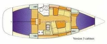 11.3m Le Grazie 3 Cabin Sailing Yacht Hire