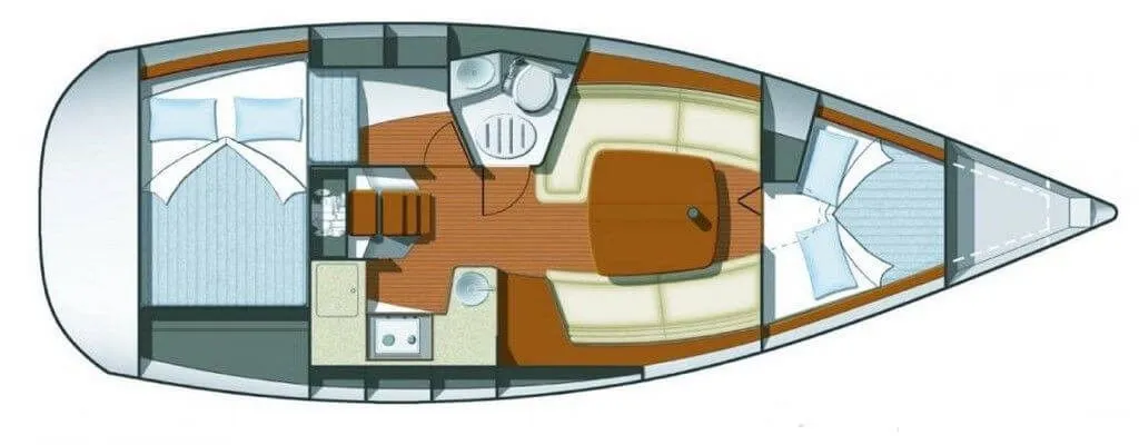 Explore Betina on a 9.6m 2 Cabin Sailing Yacht Rental