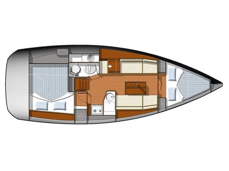 Explore Novi Vinodolski on a 9.96m Rental Sailing Yacht Jeanneau Sun Odyssey 33