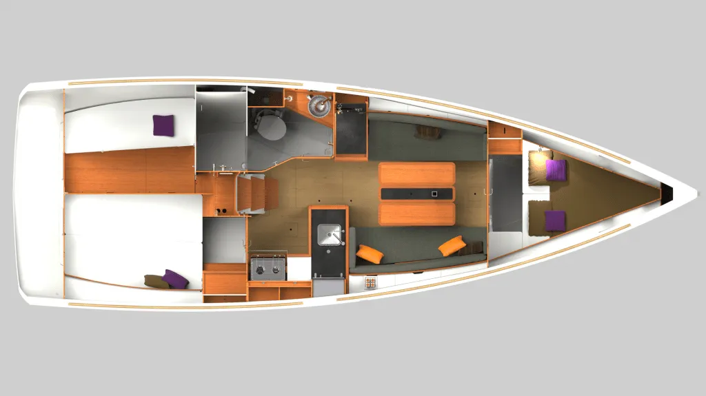 Explore Brest on a 10.34m Rental Sailing Yacht Jeanneau Sun Odyssey 349
