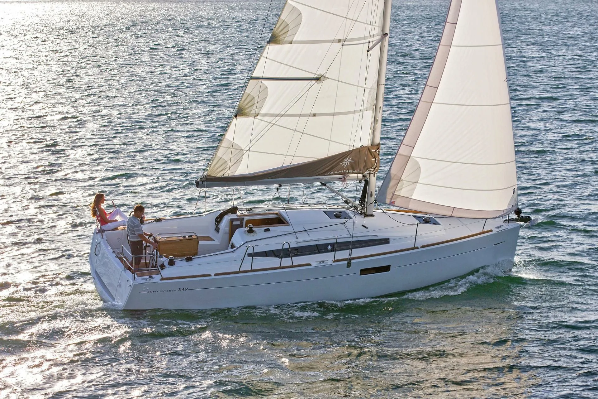 Explore Golfo Aranci on a 10.34m Rental Jeanneau Sun Odyssey 349