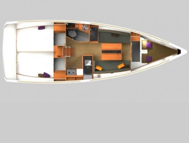 10.34m Ploče Jeanneau Sun Odyssey 349 Hire