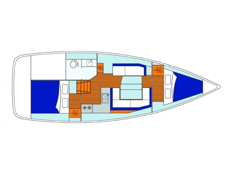 Dubrovnik 10.34m Kiralık Jeanneau Sun Odyssey 349 Yelkenli Yat
