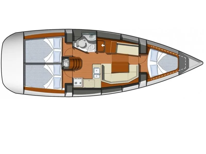 10.94m Novi Vinodolski Jeanneau Sun Odyssey 36 Sailing Yacht Hire