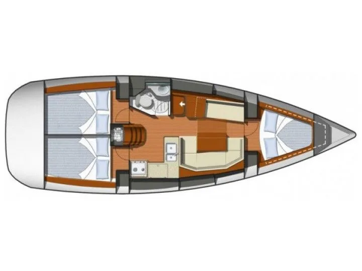 Rent a 10.84m 3 Cabin Sailing Yacht in Elefsina