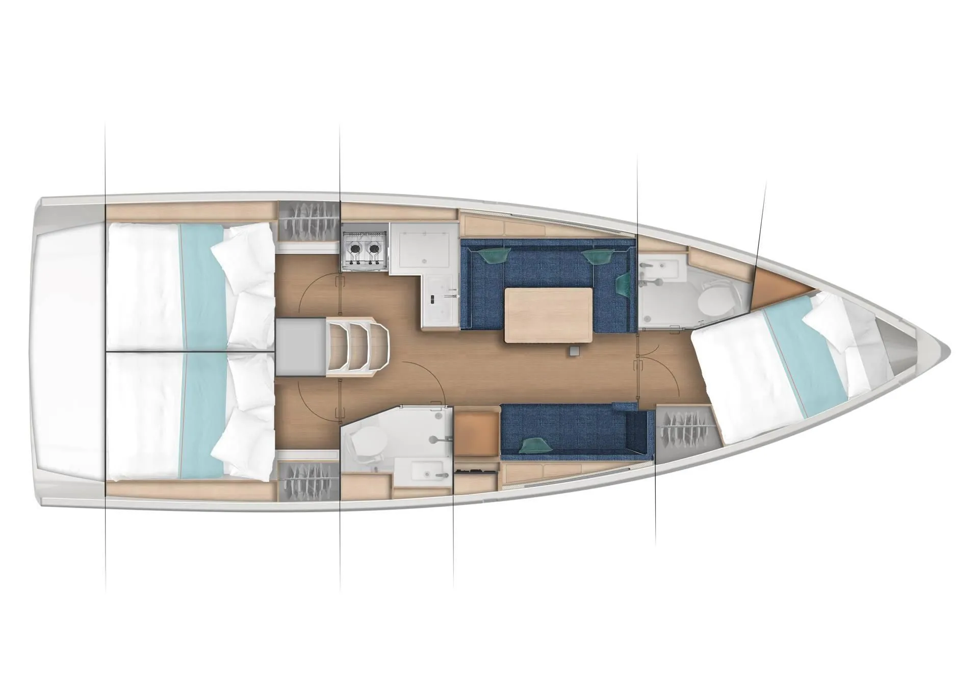 Rent a 11.22m Sailing Yacht Jeanneau Sun Odyssey 380 in Trogir