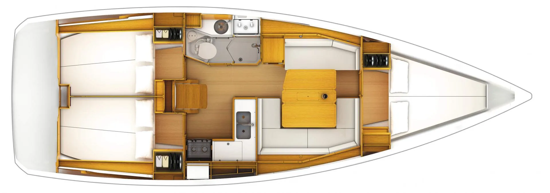 11.75m Portocolom Jeanneau Sun Odyssey 389 Hire