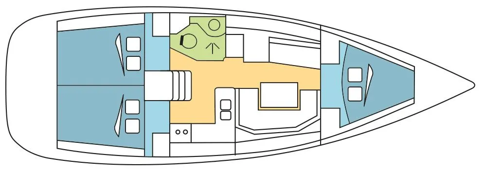 11.75m Kos Town Sailing Yacht Jeanneau Sun Odyssey 389 Hire