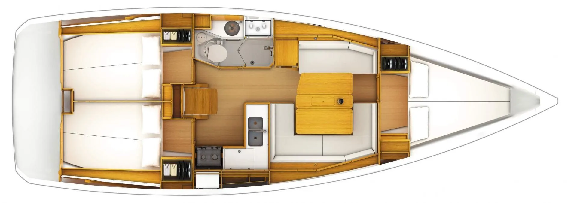 Charter a 11.88m Jeanneau Sun Odyssey 389 Sailing Yacht in Skradin