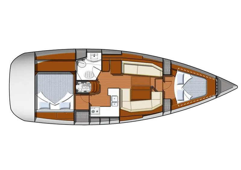 Rent a 11.86m Sailing Yacht Jeanneau Sun Odyssey 39 in Barcelona
