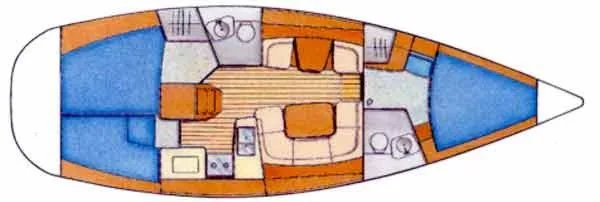 Explore Betina on a 12.2m Rental Sailing Yacht Jeanneau Sun Odyssey 40