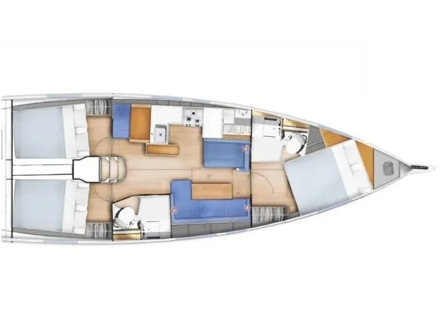 12.35m Portoferraio Sailing Yacht Jeanneau Sun Odyssey 410 Hire