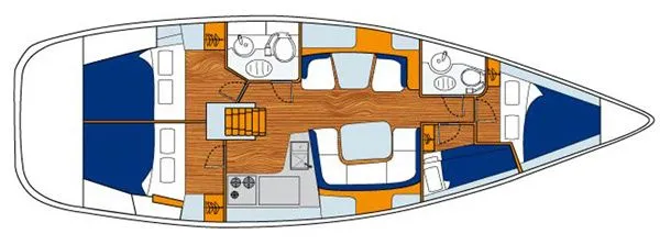 Explore Bodrum on a 13.2m 3 Cabin Sailing Yacht Rental