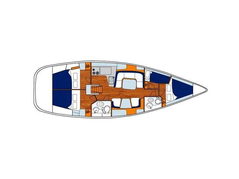 13m Naousa Jeanneau Sun Odyssey 43 Hire