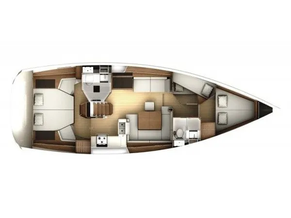 Charter a 13.34m Sailing Yacht Jeanneau Sun Odyssey 44 DS in St. Petersburg