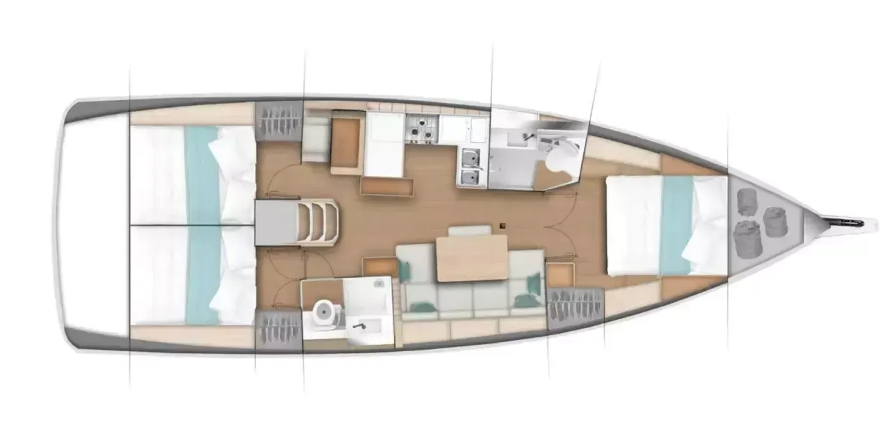 13m Golfe-Juan Jeanneau Sun Odyssey 440 Sailing Yacht Hire
