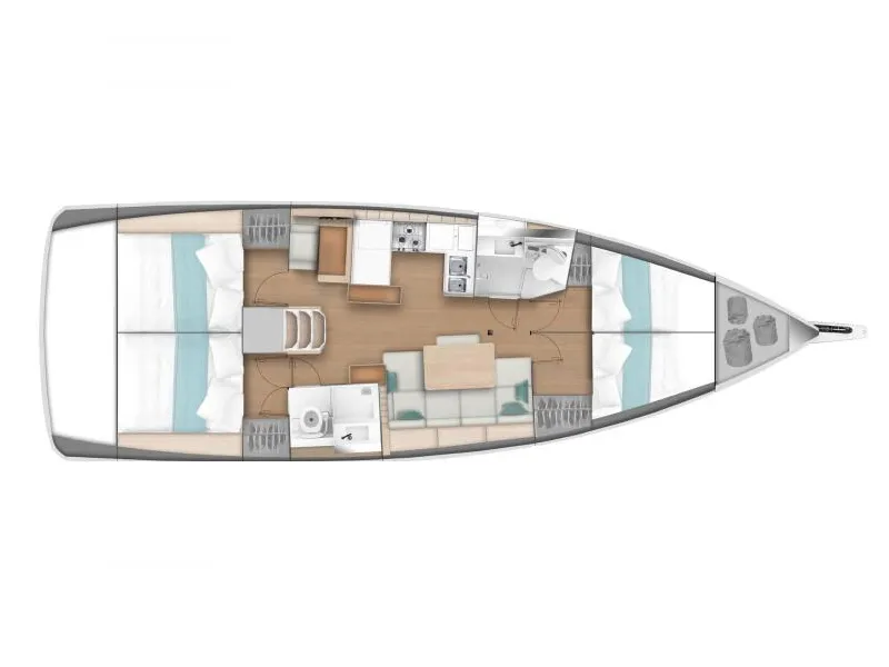 Trogir 13.39m Kiralık Yelkenli Yat Jeanneau Sun Odyssey 440