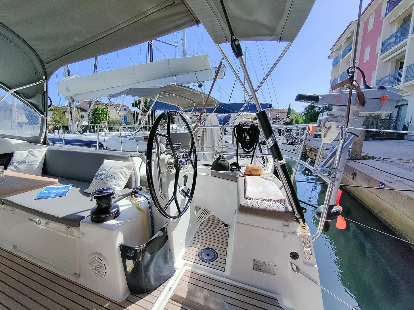 Explore Grimaud on a 13m Jeanneau Sun Odyssey 440 Sailing Yacht Rental