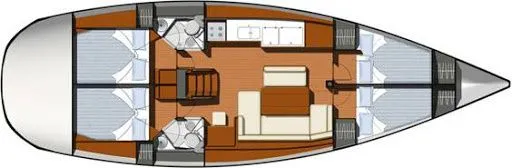 Charter a 13.7m Jeanneau Sun Odyssey 44i Sailing Yacht in Piombino