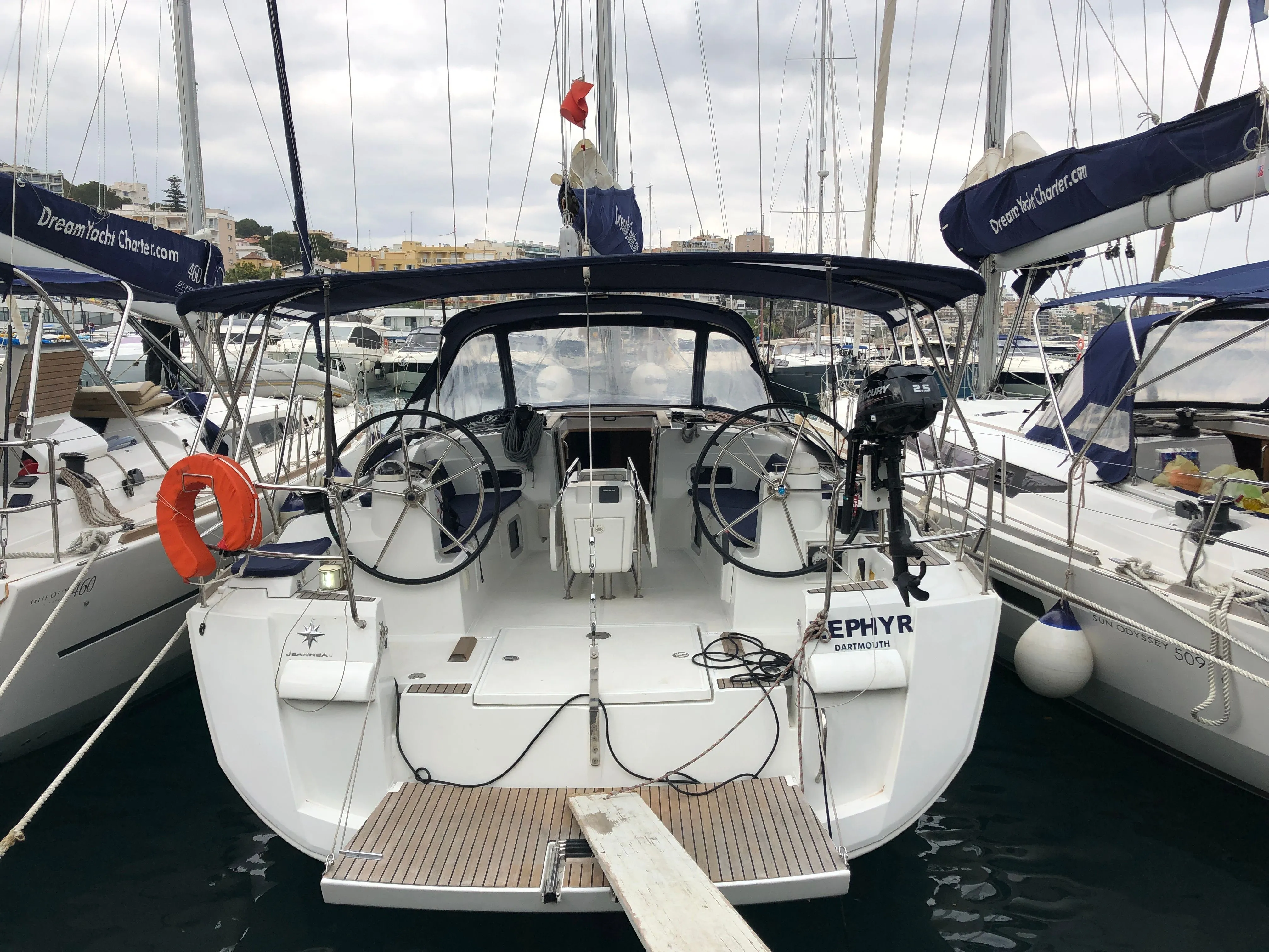 Explore Ajaccio on a 14.05m Rental Jeanneau Sun Odyssey 469