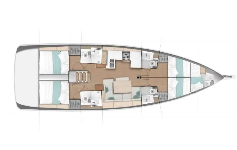 14.42m Tortola Jeanneau Sun Odyssey 490 Hire