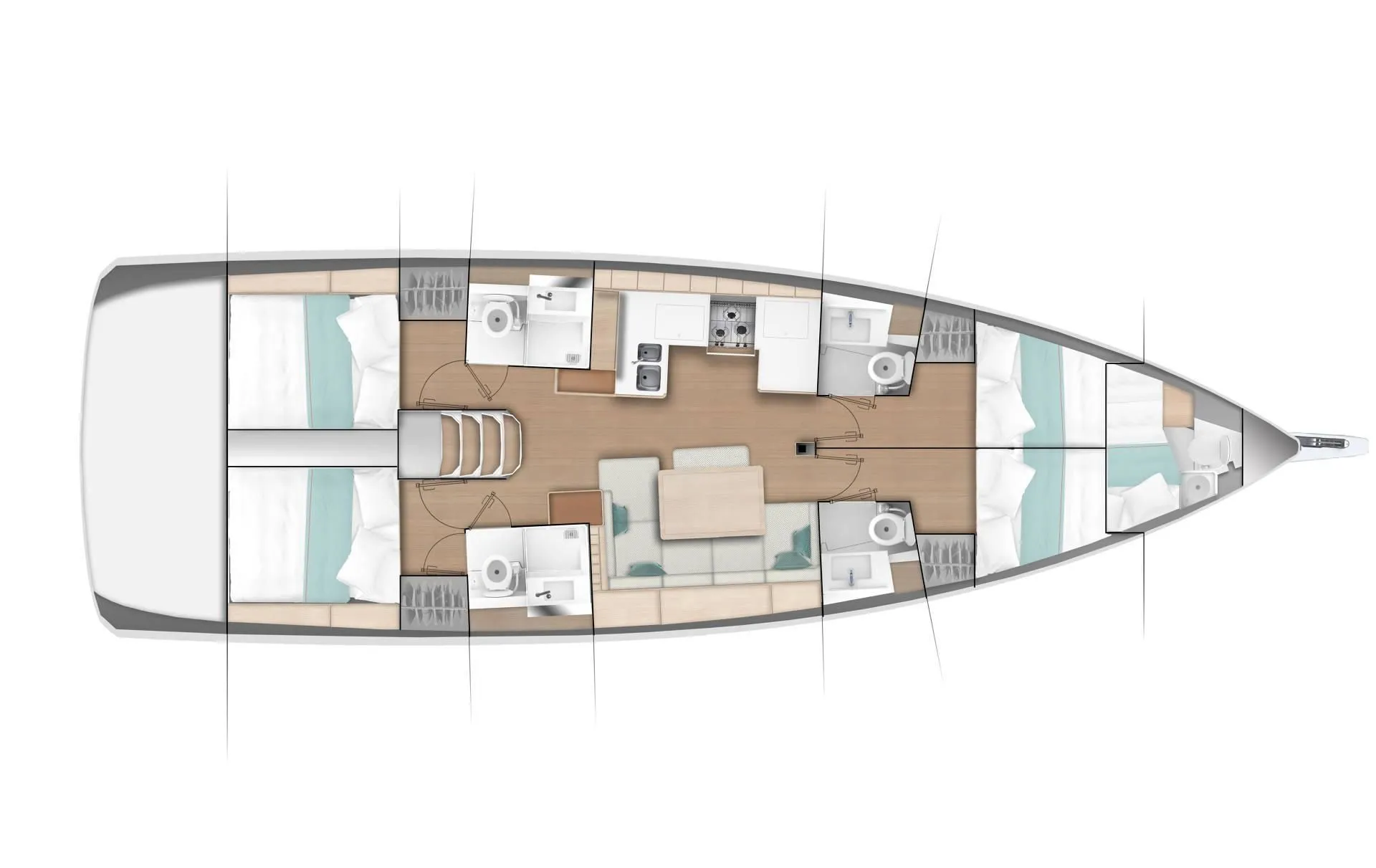 Rogac Kiralık Jeanneau Sun Odyssey 490 14.42m Yelkenli Yat