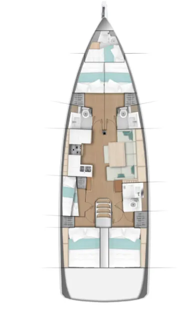 Atina 14.42m Kiralık Jeanneau Sun Odyssey 490 Yelkenli Yat