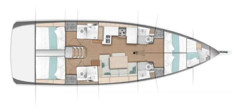 14.42m Zakynthos Town Sailing Yacht Jeanneau Sun Odyssey 490 Hire