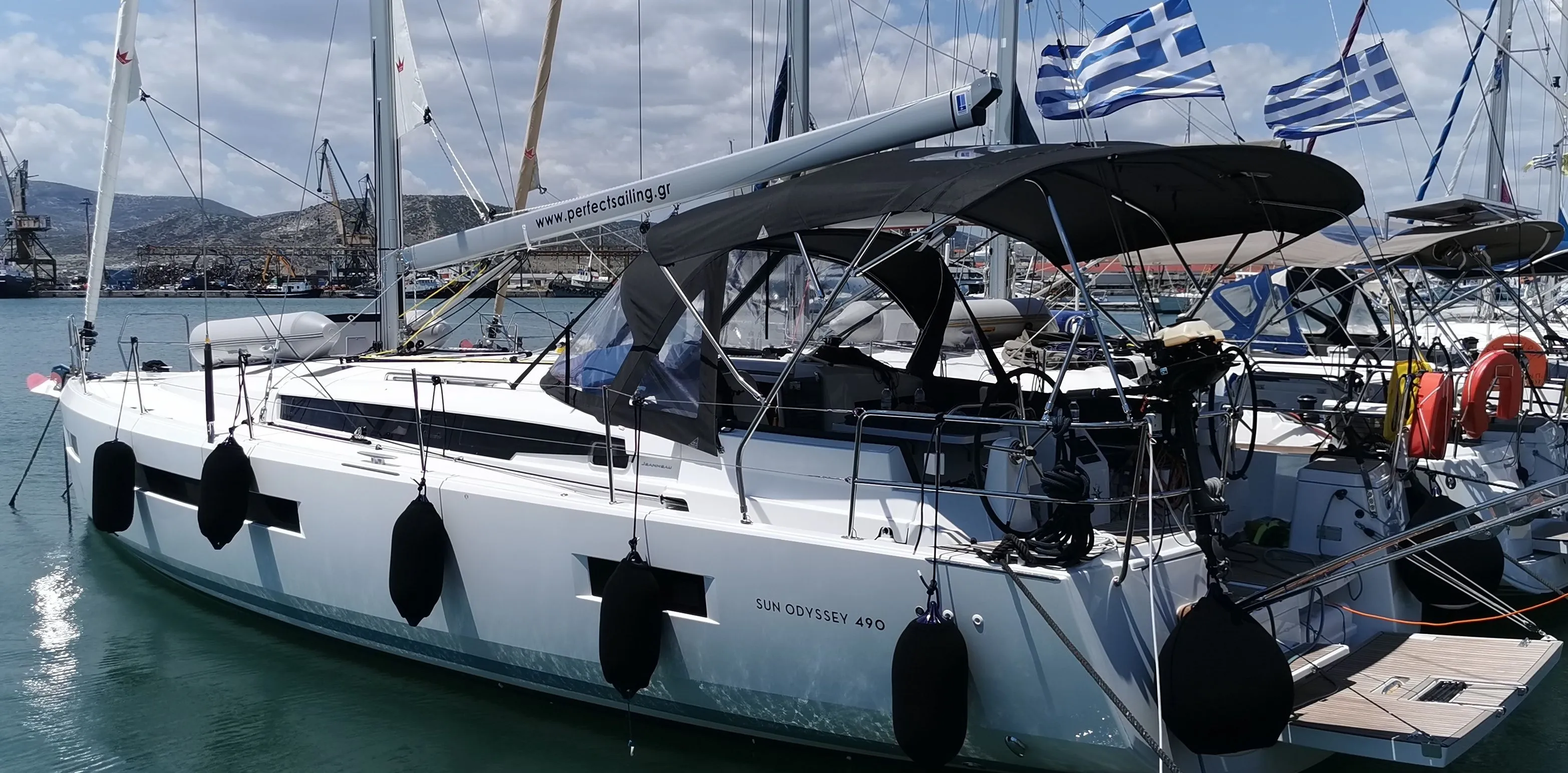 Explore Skiathos Town on a 14.22m Jeanneau Sun Odyssey 490 Sailing Yacht Rental