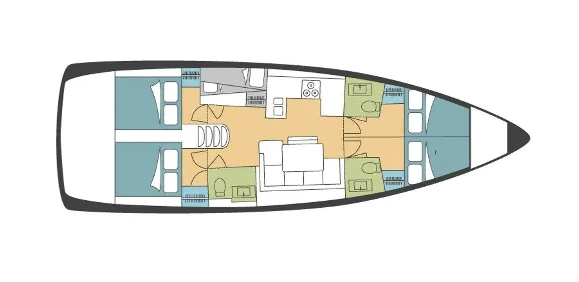 Charter a 13.39m Jeanneau Sun Odyssey 490 in Santa Cruz de Tenerife