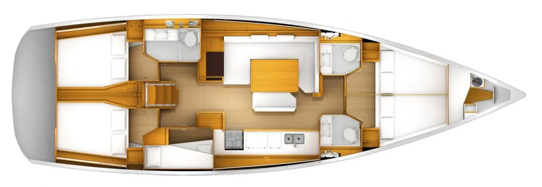 15.75m Sivota 5 Cabin Sailing Yacht Hire