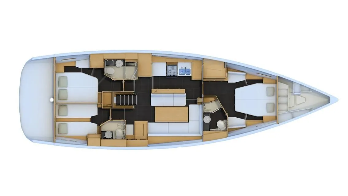 16.75m Portimão 3 Cabin Sailing Yacht Hire