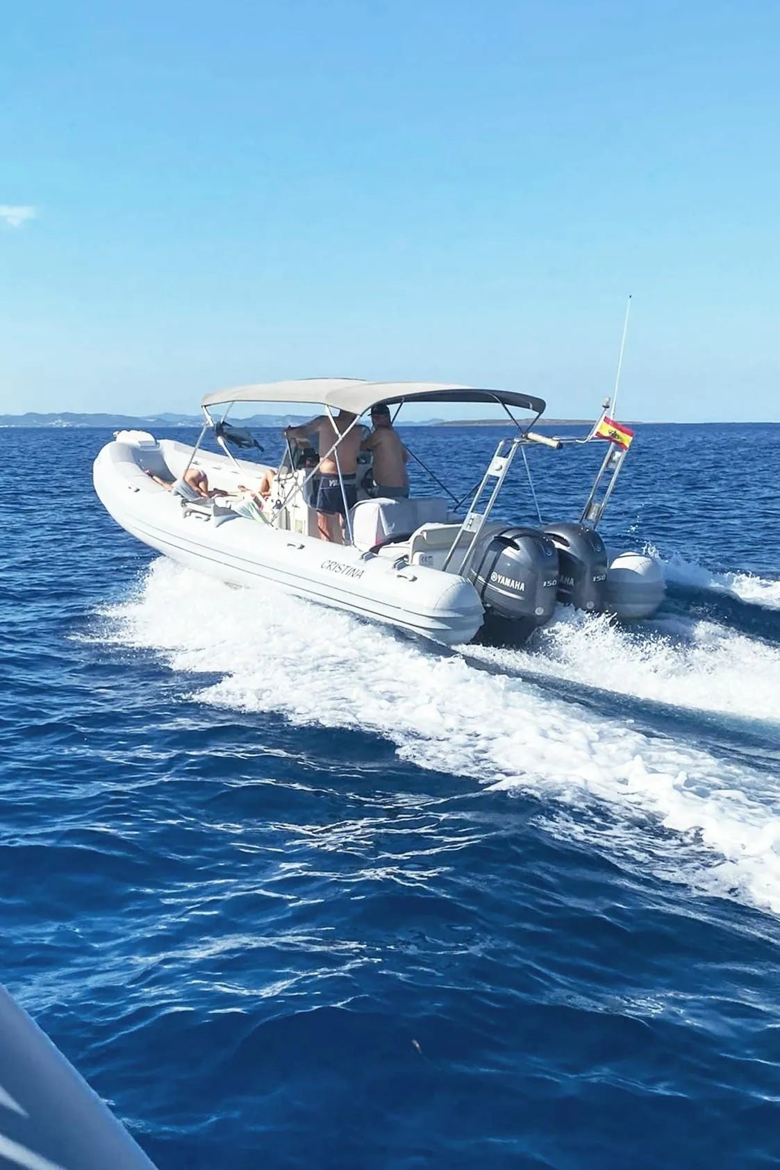 Explore Santa Eularia des Riu on a 7.8m Joker 26 Motor Boat Rental