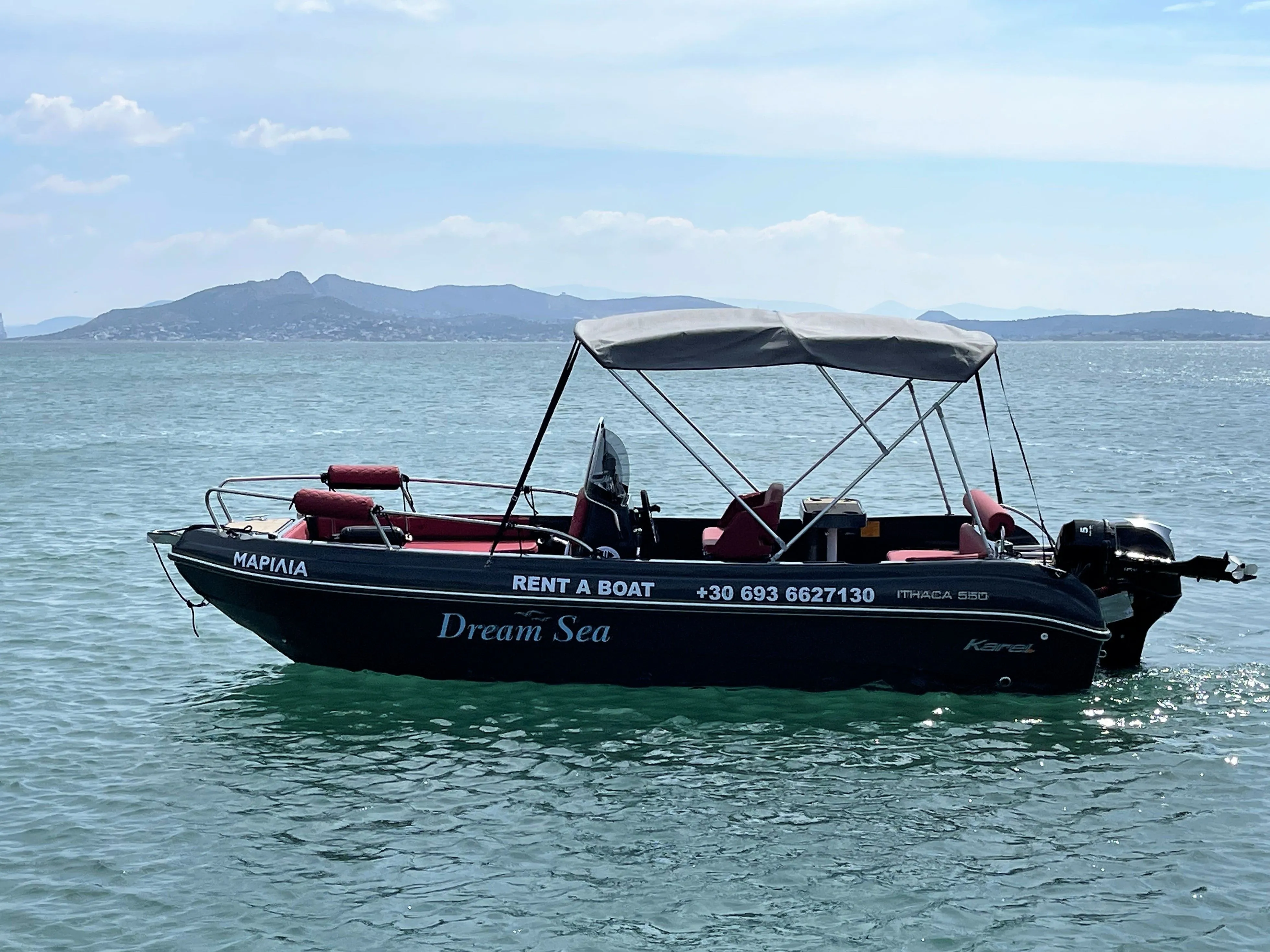Explore Vlychada on a 5.5m Rental Boat