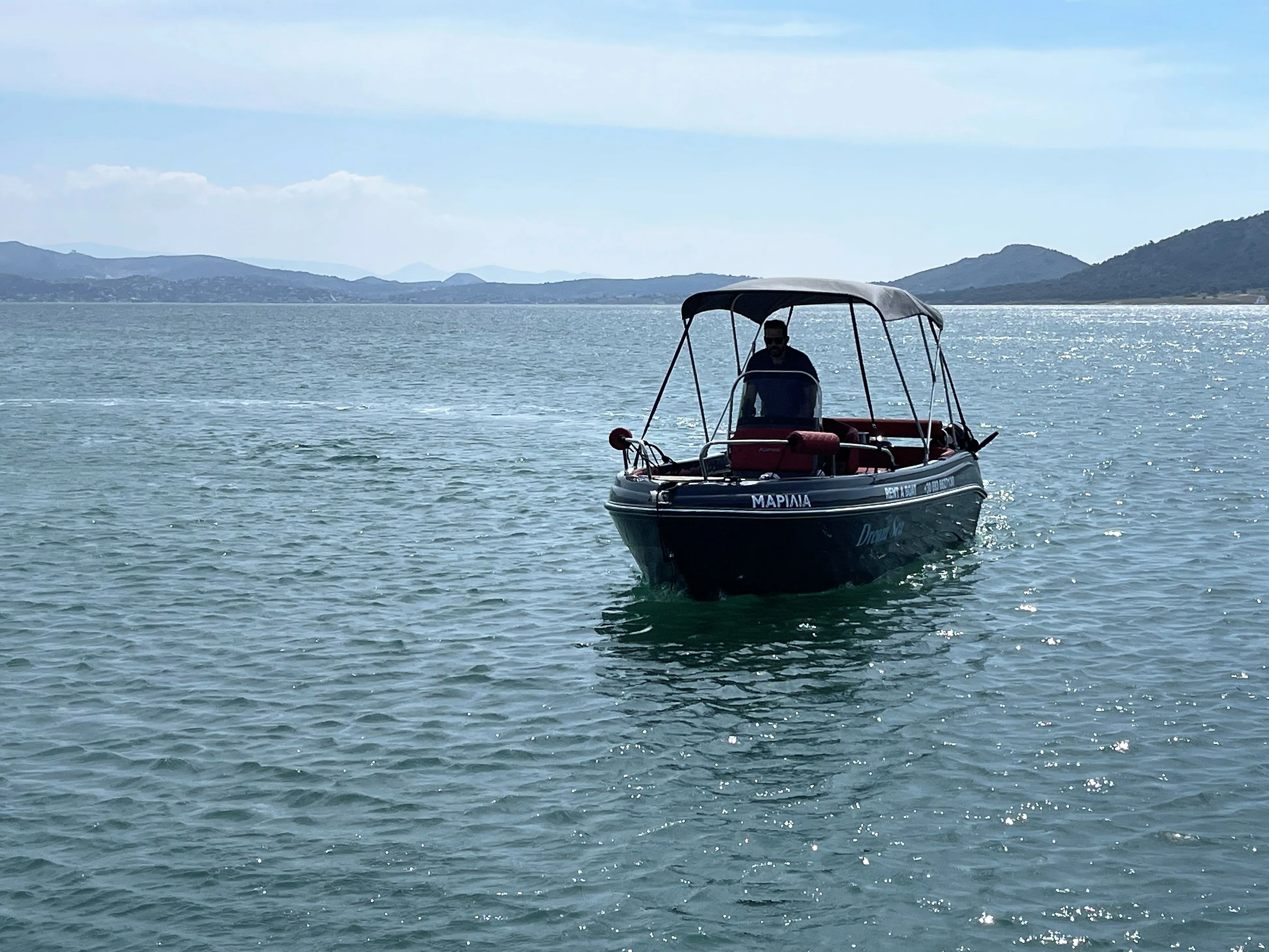 Explore Vlychada on a 5.5m Rental Boat