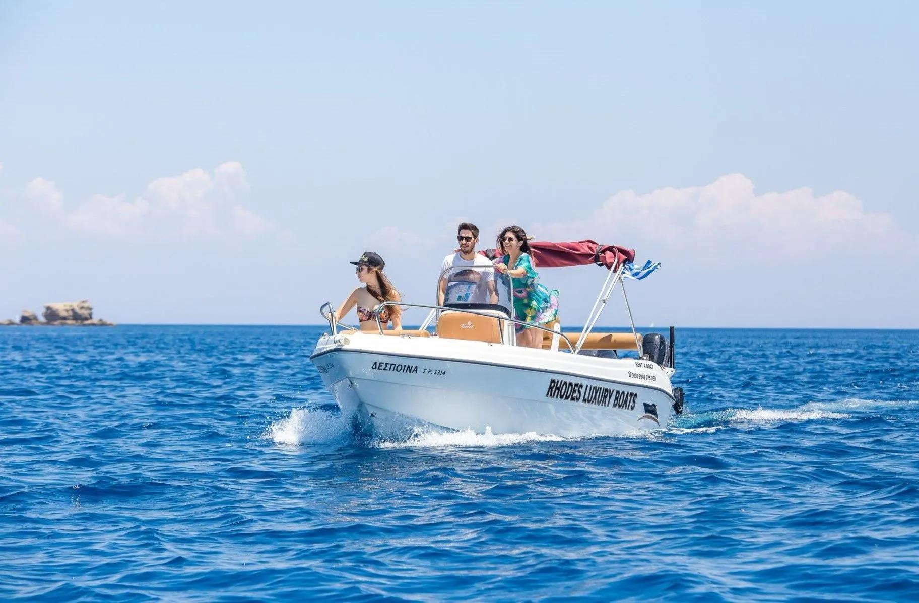 Charter a 5m Motor Boat Karel Paxos 170 in Rhodes Town
