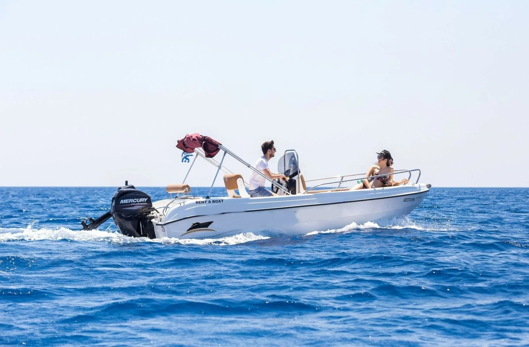 Charter a 5m Karel Paxos 170 Motor Boat in Rhodes Town