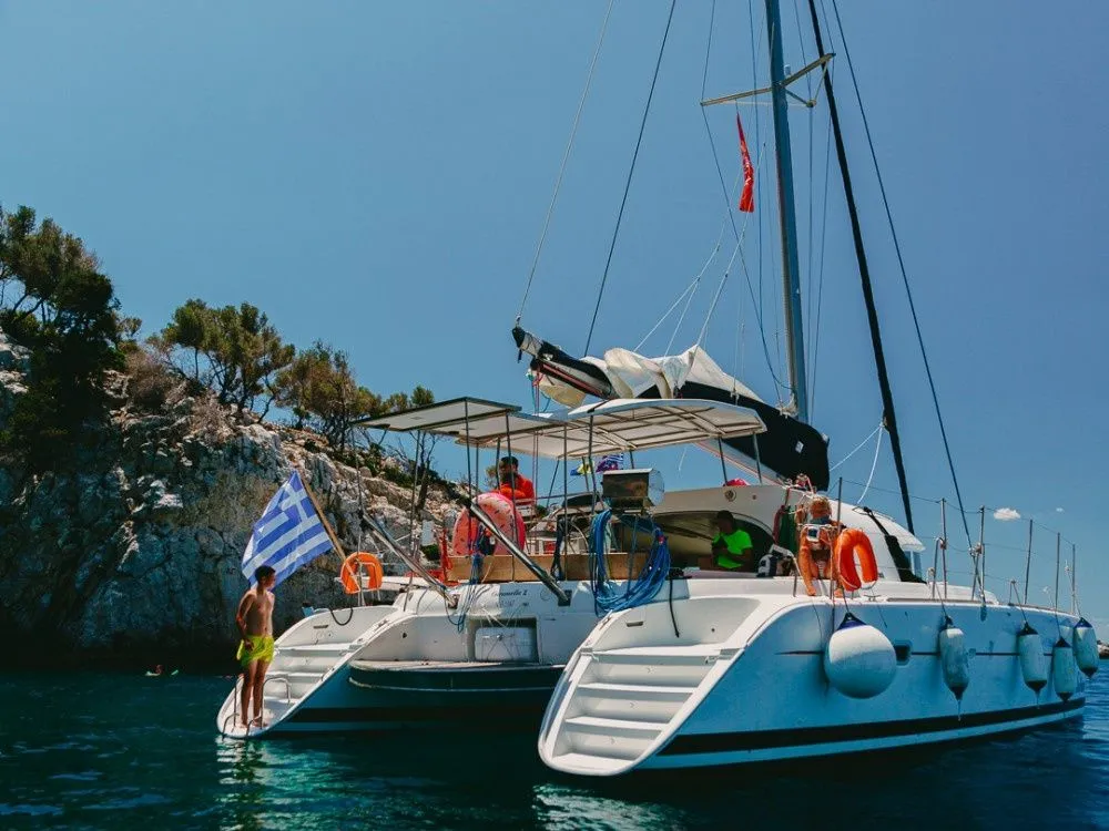 Explore Nikiti on a 11.55m Rental Catamaran