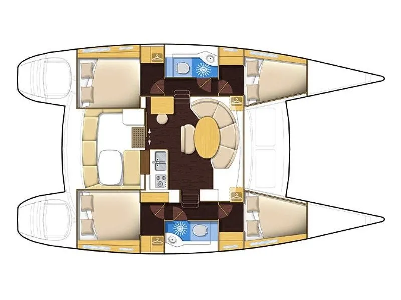 11.55m Capo d'Orlando Lagoon 380 Catamaran Hire