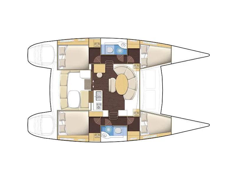 Charter a 11.55m 4 Cabin Catamaran in Mahón