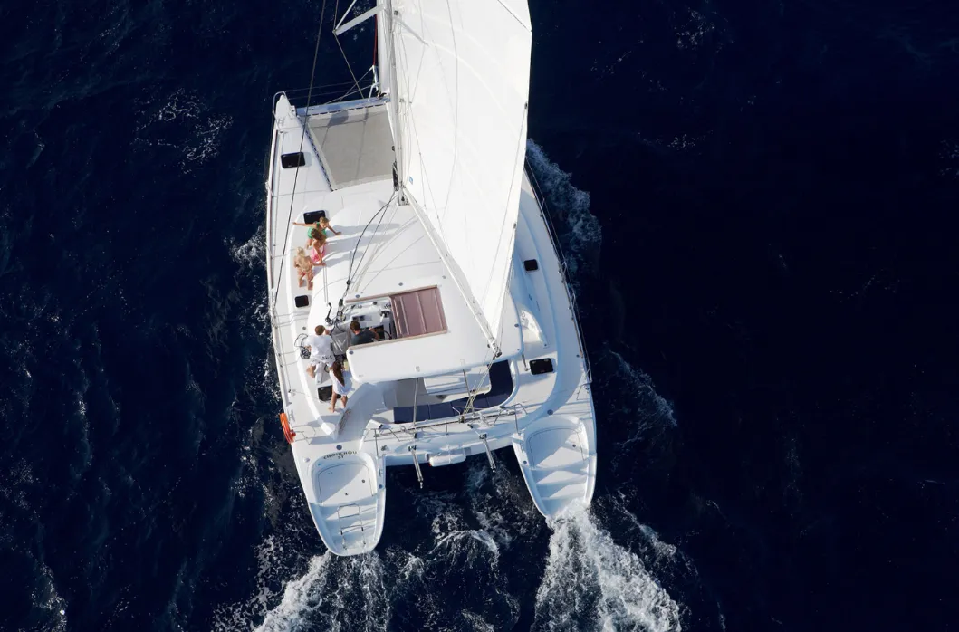 Explore Gouvia on a 11.55m 6 Cabin Catamaran Rental