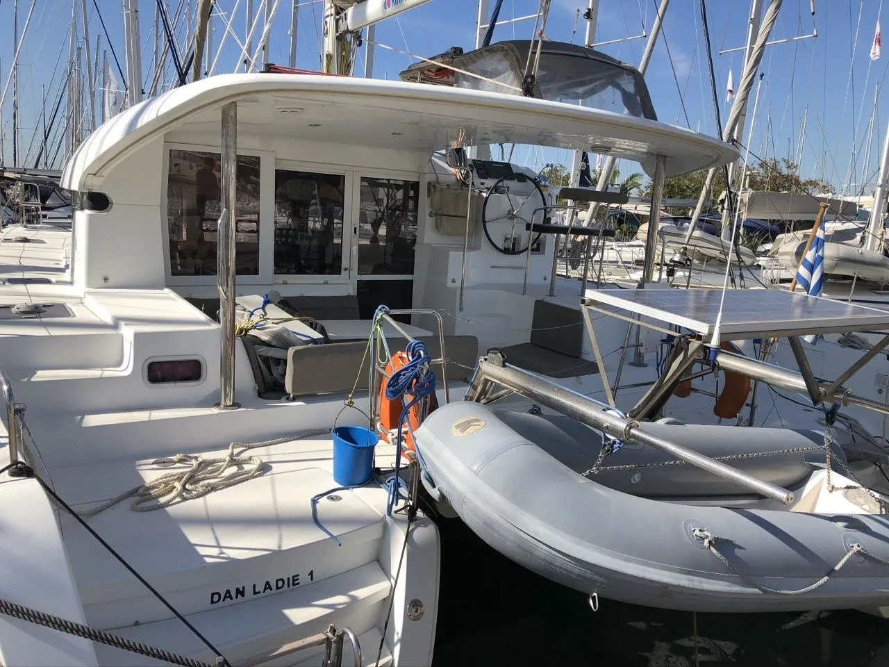Explore Mykonos City on a 11.74m 4 Cabin Catamaran Rental