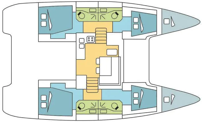 Charter a 11.74m 6 Cabin Catamaran in Parham Town