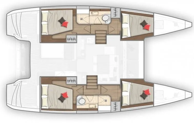 Makkum 11.74m Kiralık 4 Kabinli Katamaran