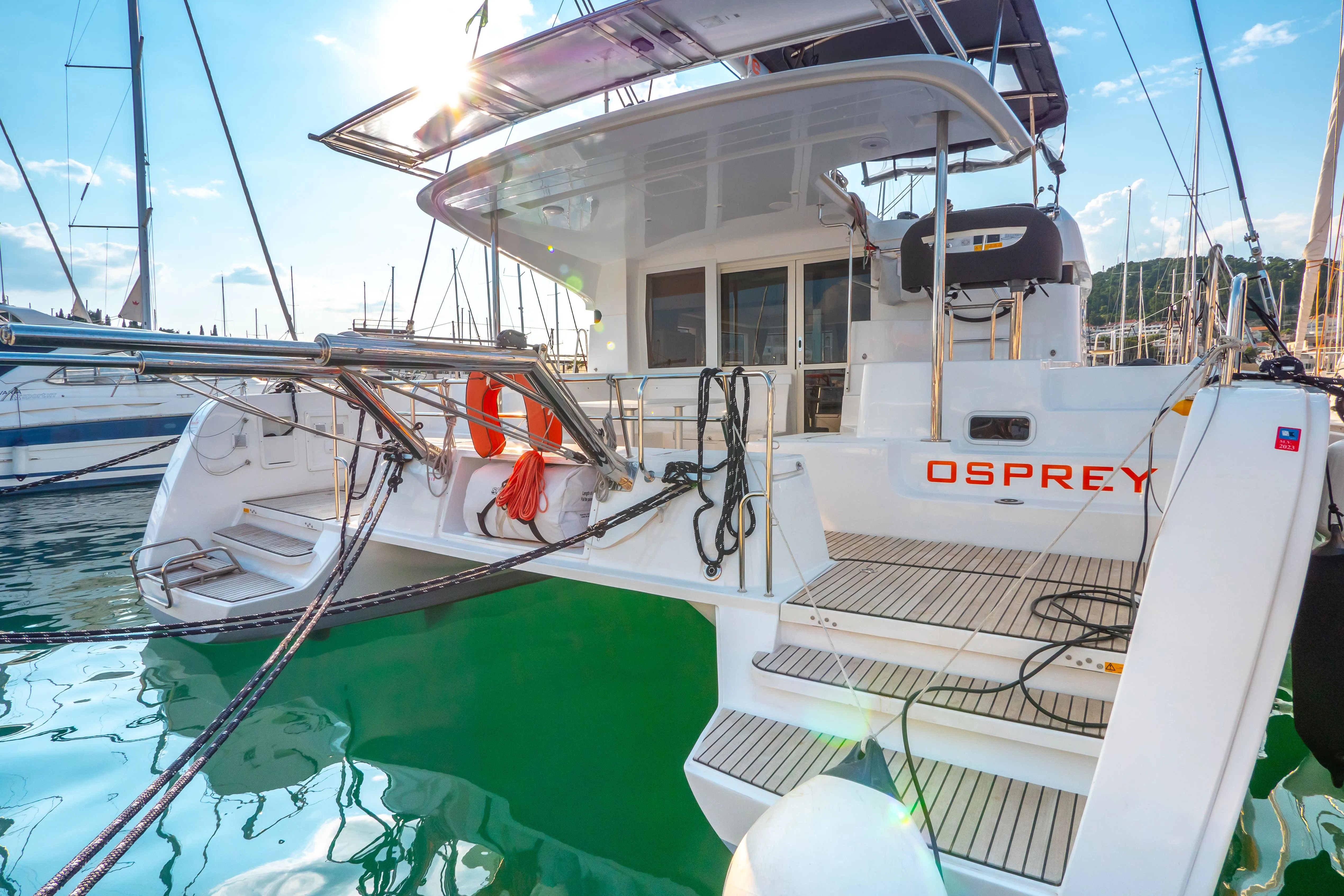 11.74m Split 6 Cabin Catamaran Hire