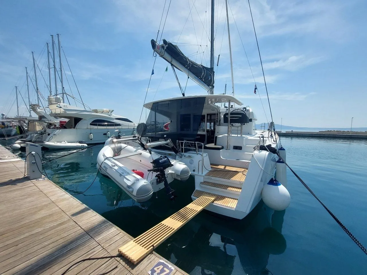 Explore Novi Vinodolski on a 11.74m 5 Cabin Catamaran Rental