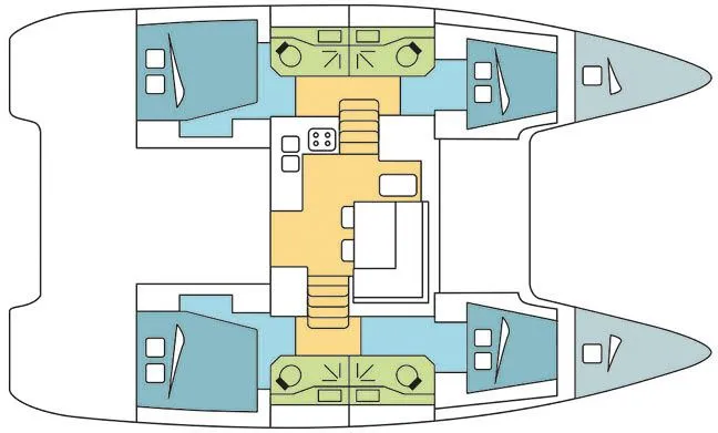 11.74m Pointe-à-Pitre 6 Cabin Catamaran Hire