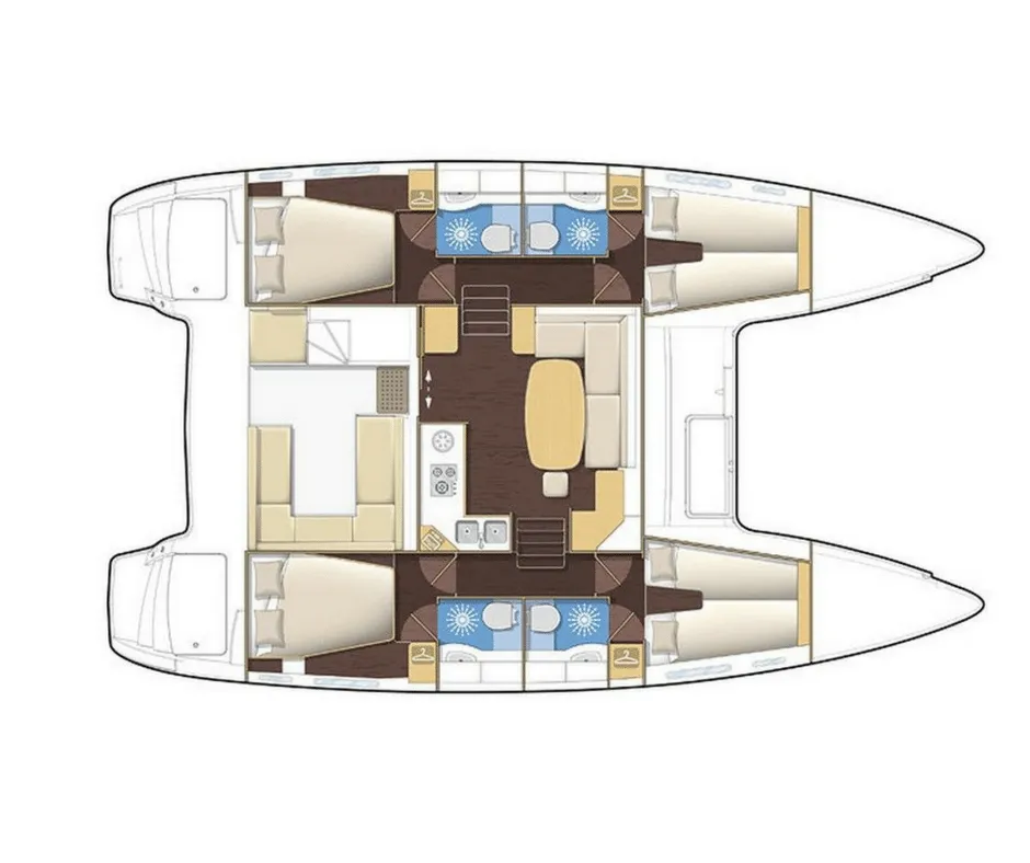 11.98m Ribishi Lagoon 400 Catamaran Hire